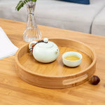 Round Serving Bamboo Wooden Tray