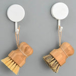 Bamboo Round Mini Scrub Brush