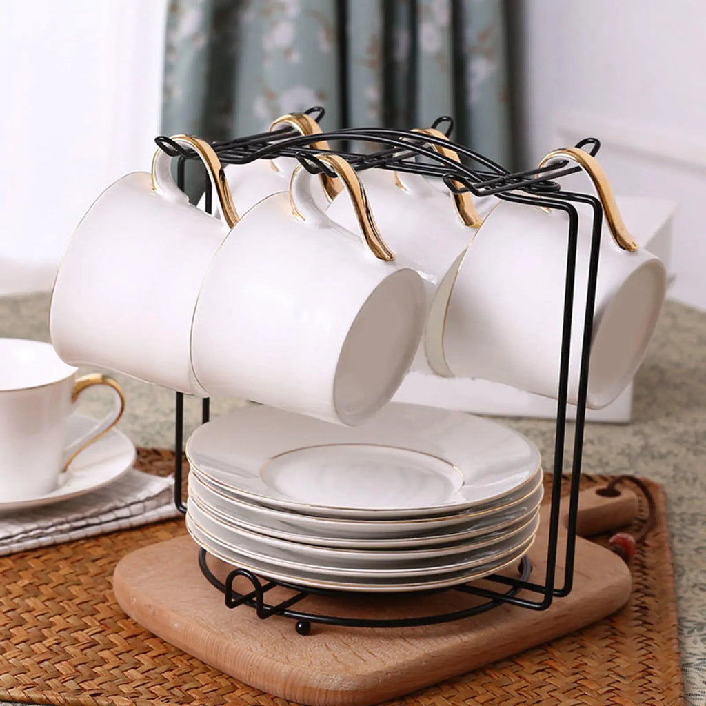 Coffee Cup and Saucer Display Rack