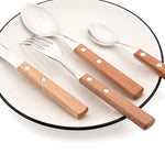 Wooden Handle Cutlery Set