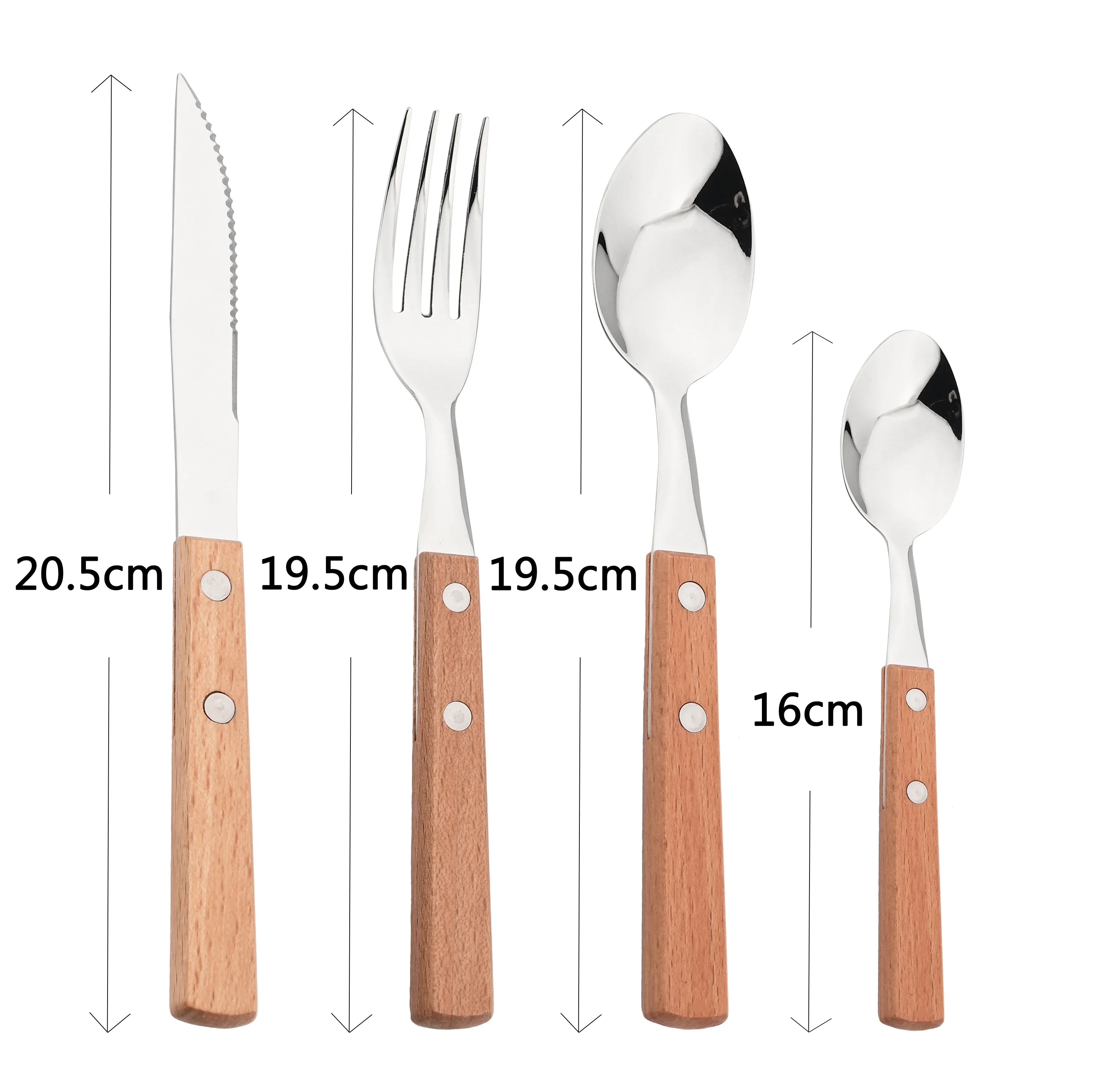 Wooden Handle Cutlery Set