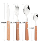 Wooden Handle Cutlery Set