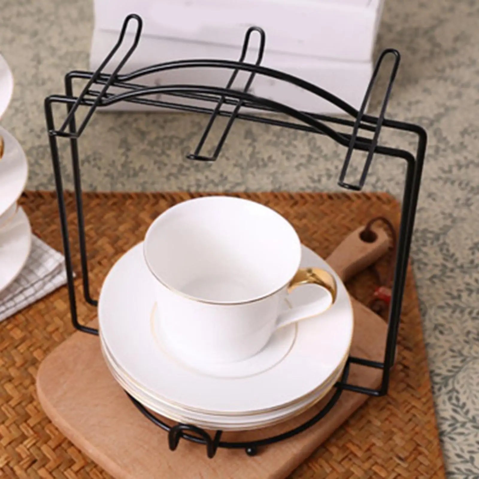 Coffee Cup and Saucer Display Rack