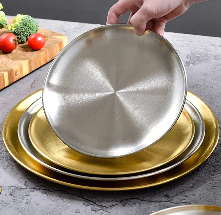 Stainless steel Round steak plate