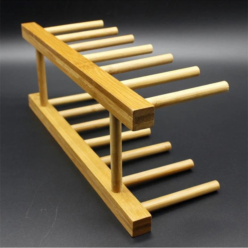 Solid Bamboo Plate Rack