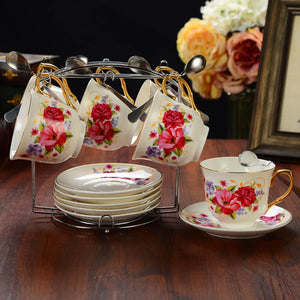 Coffee Cup and Saucer Display Rack