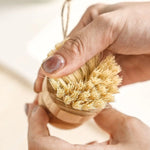 Bamboo Round Mini Scrub Brush