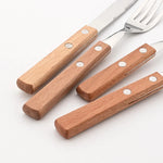 Wooden Handle Cutlery Set